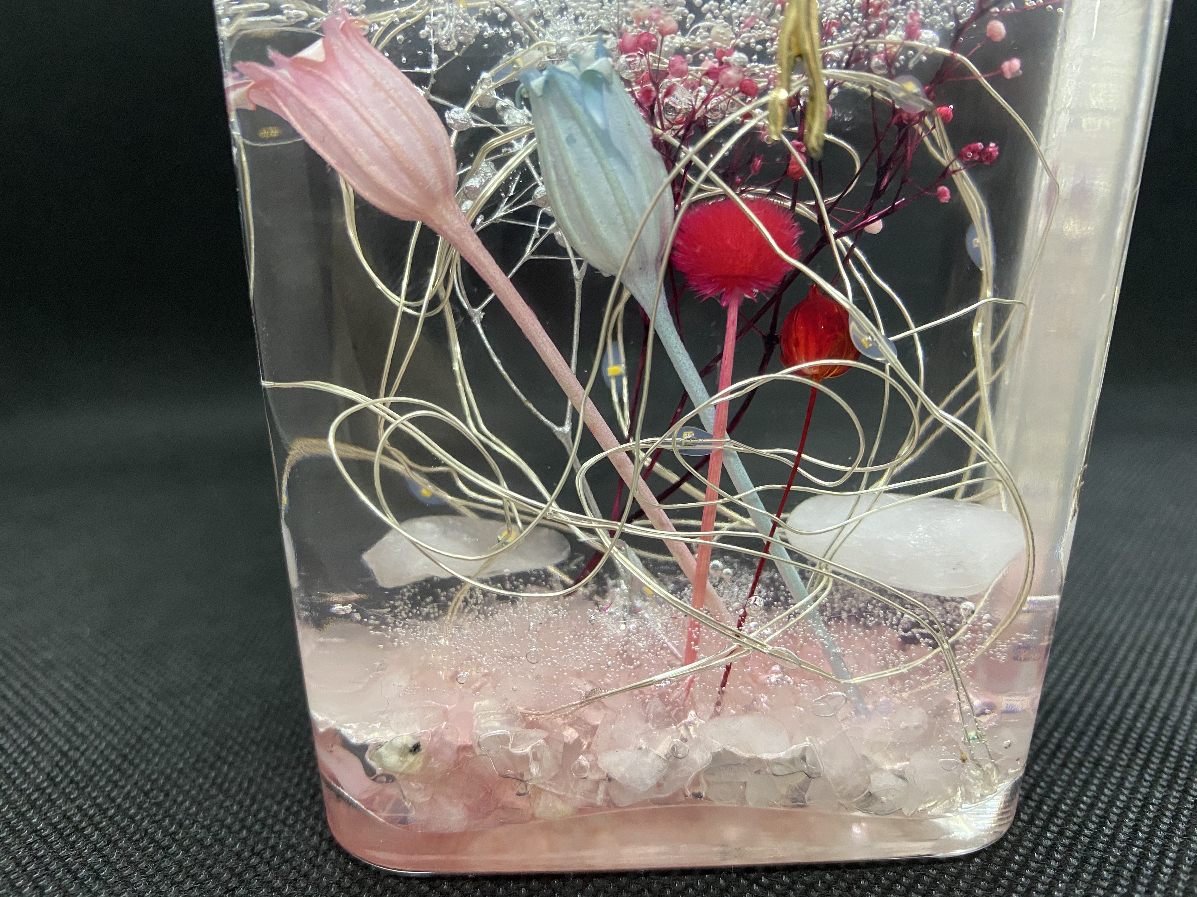 スピリチュアルハーバリウムライト　ウイスキー瓶