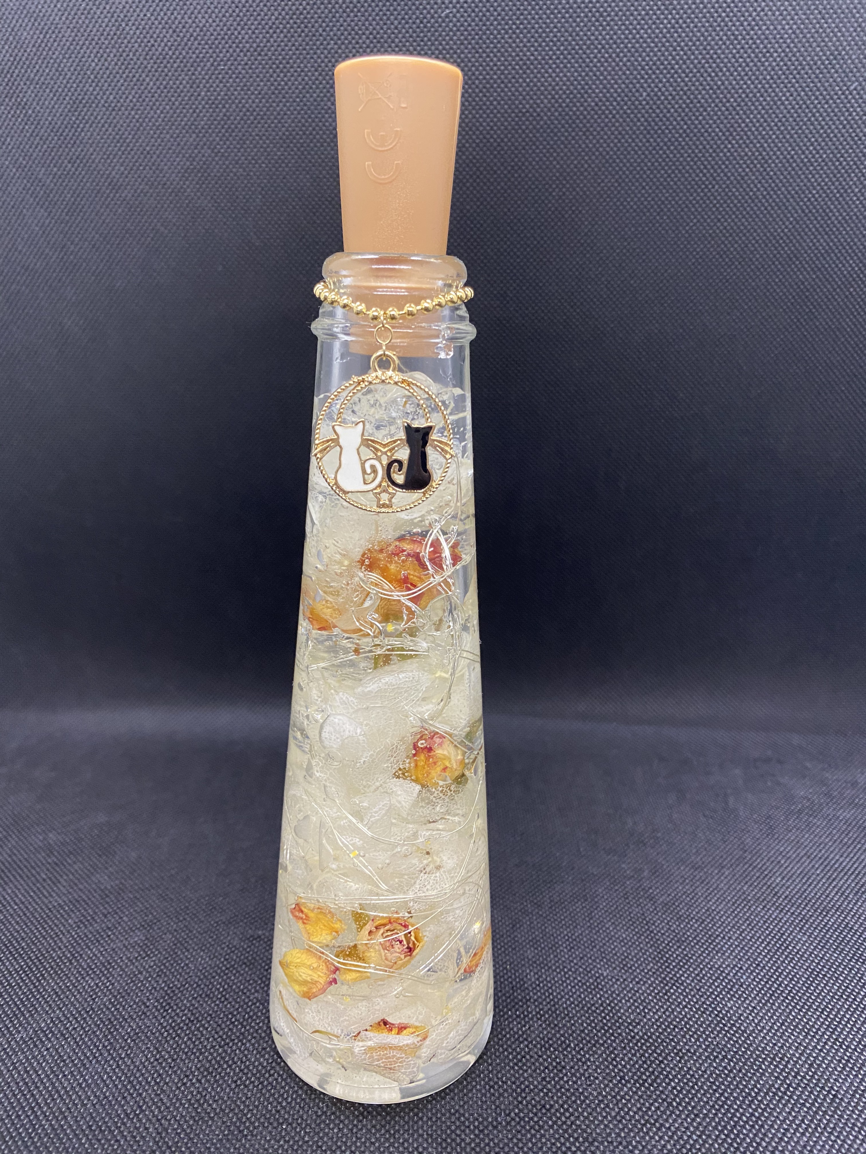 ハーバリウムジュエルライト 150ml 三角瓶 （黄色）